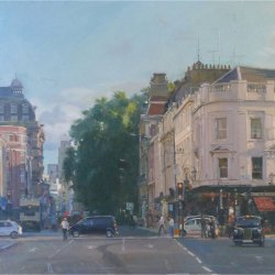 July-evening-Buckingham-Palace-Road