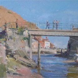 Conversations-on-the-bridge-Staithes