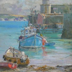 The-Old-Harbour-Newquay-Oil-10-x-12