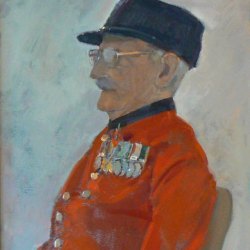 Chelsea-Pensioner-at-The-Mall-Oil-16-x-20