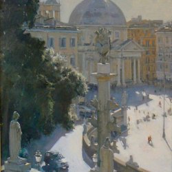 Piazza-del-Popoco-Rome-Oil-26-x-20