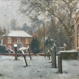 Snowy churchyard, Misson (SOLD)