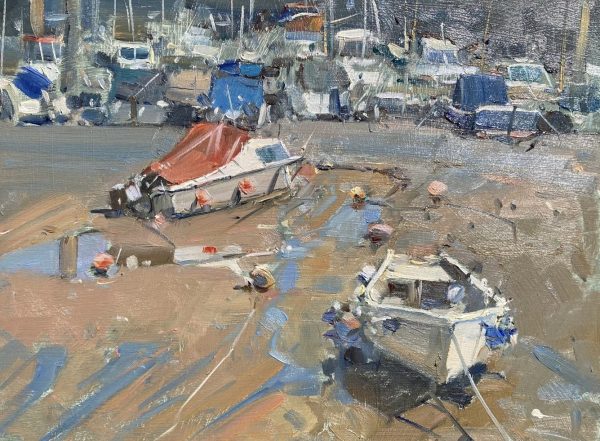 Bridlington Harbour, Oil 10x12”