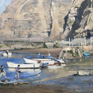 Fun on the beach, Staithes