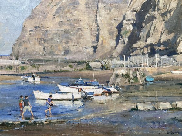 Fun on the beach, Staithes