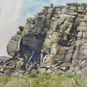 Climbers on Stanage Edge, Peak District